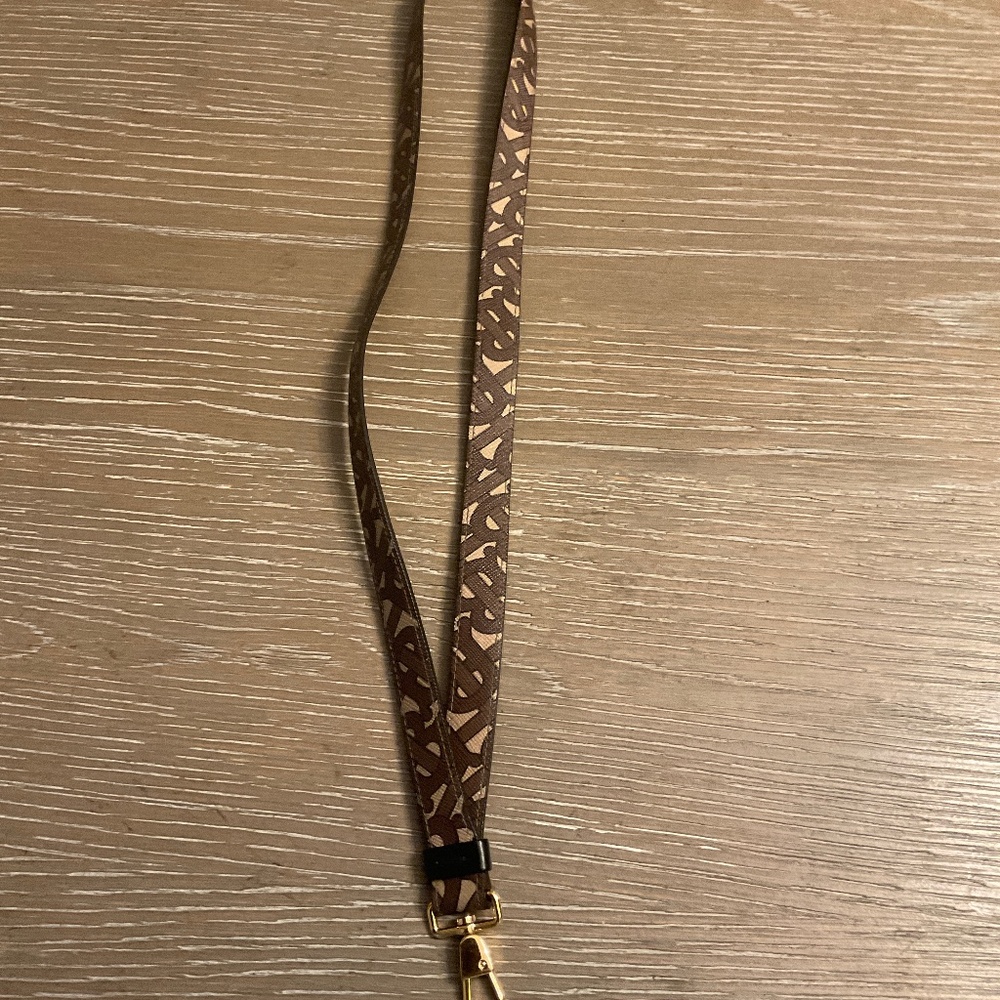 Burberry Lanyard, Lobster Clasp Closure, Monogram Pattern